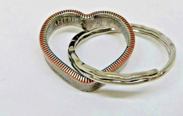 Coin Ring Heart Keychain (W/ Year) 1965-2023